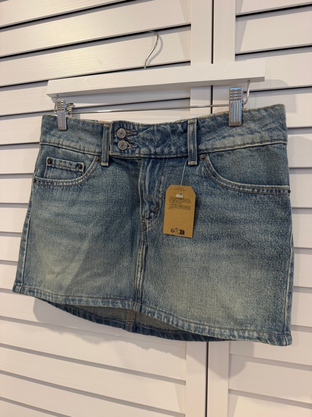 Levi's Light Blue Denim Mini Skirt